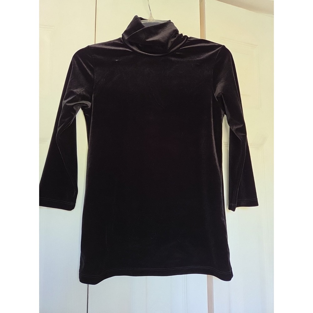 NWT‎ L'AGENCE Aja Turtleneck Black Soft 3/4 Sleeve  Top Womens Size S